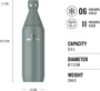 Stanley 0.6L All Day Slim Bottle - Vakum Yalıtımlı Çelik Şişe - Shale için detaylar