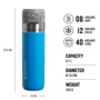 Stanley 0.7L The Quick Flip  Water Bottle - Azure ( Mavi) için detaylar