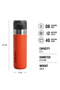 Stanley 0.7L The Quick Flip  Water Bottle - Tigerlily için detaylar